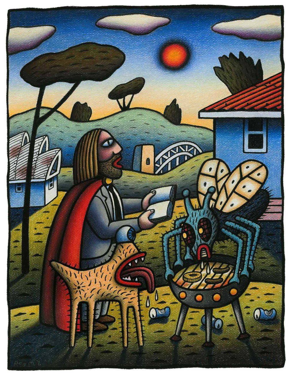 BBQ, Australia Jesus by Reg Mombassa